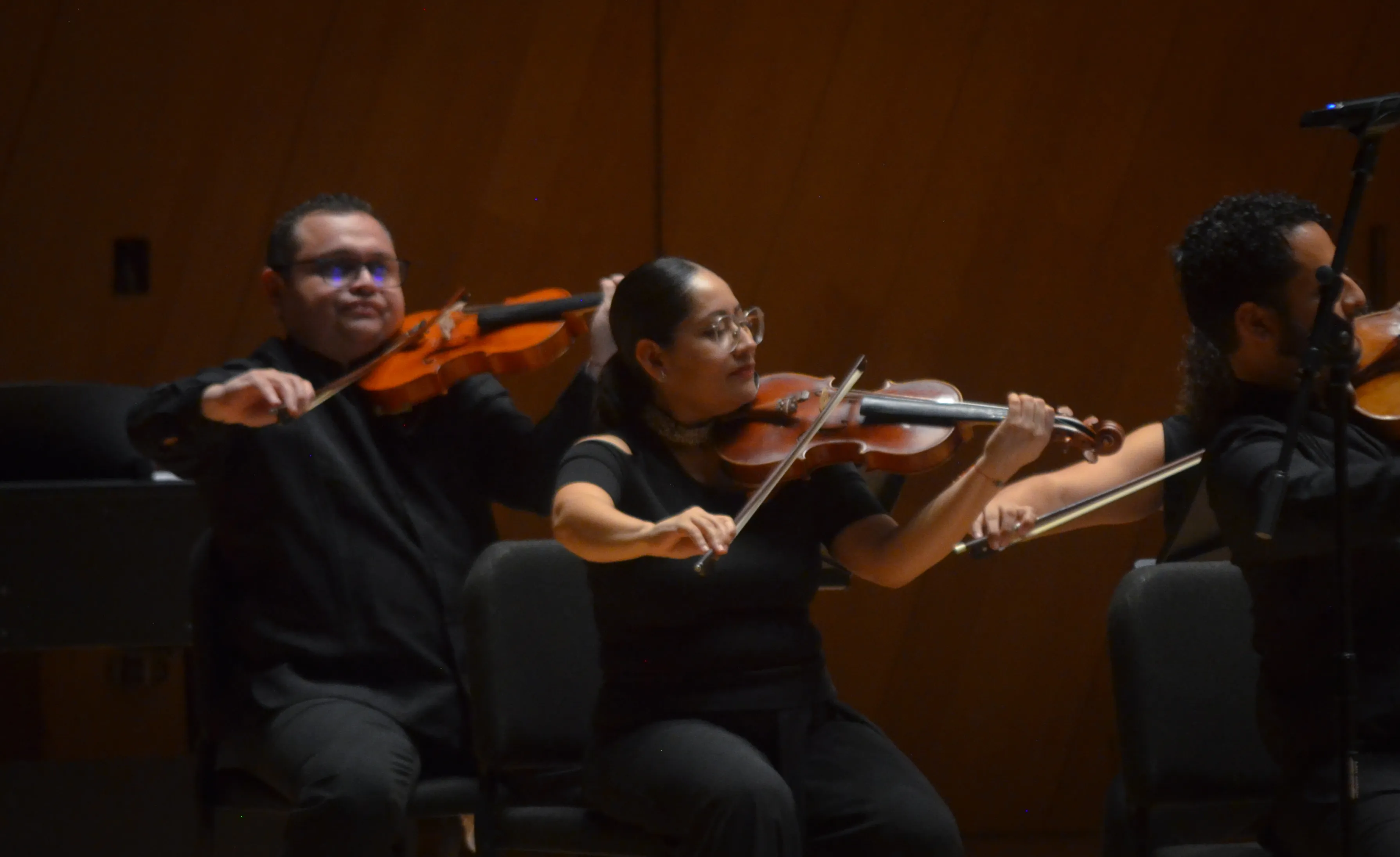 Violinistas durante un concierto