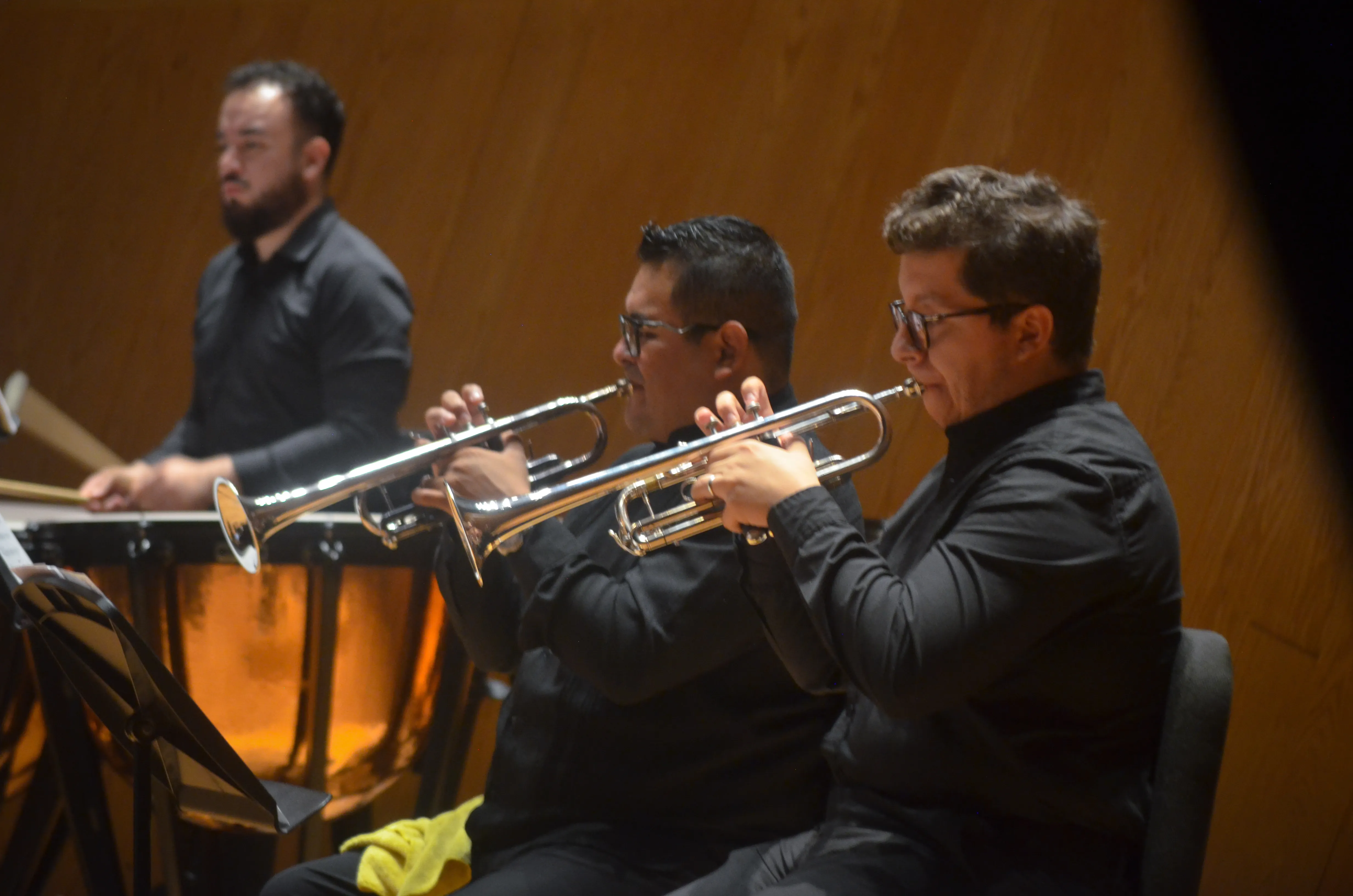 Trompetas durante un concierto